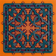 Images D'Orient Coaster Vagabonde Crochet Soie PVC 9x9cm 3.5x.3.5inches COA-990401