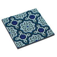 Images D'Orient Coaster Vagabonde Dentelle Lin PVC 9x9cm 3.5x.3.5inches Perspective COA-990431