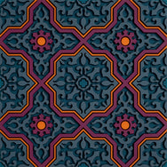 Images D'Orient Coaster Vagabonde Dentelle Soie PVC 9x9cm 3.5x.3.5inches COA-990381