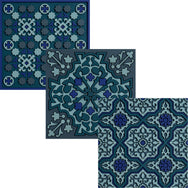 Images D'Orient Coaster Vagabonde Lin Combo of 6 PVC 9x9cm 3.5x.3.5inches COA-993106