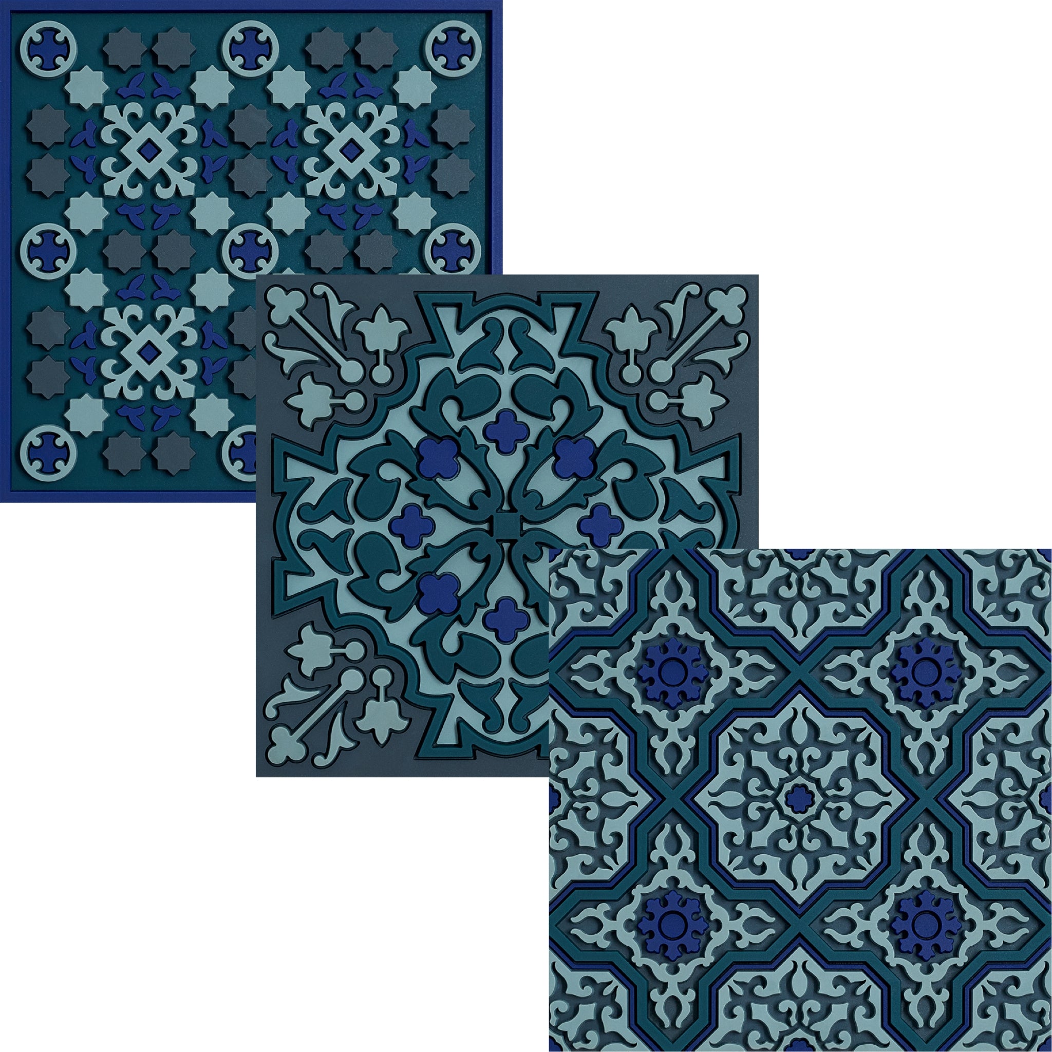 Images D'Orient Coaster Vagabonde Lin Combo of 6 PVC 9x9cm 3.5x.3.5inches COA-993106