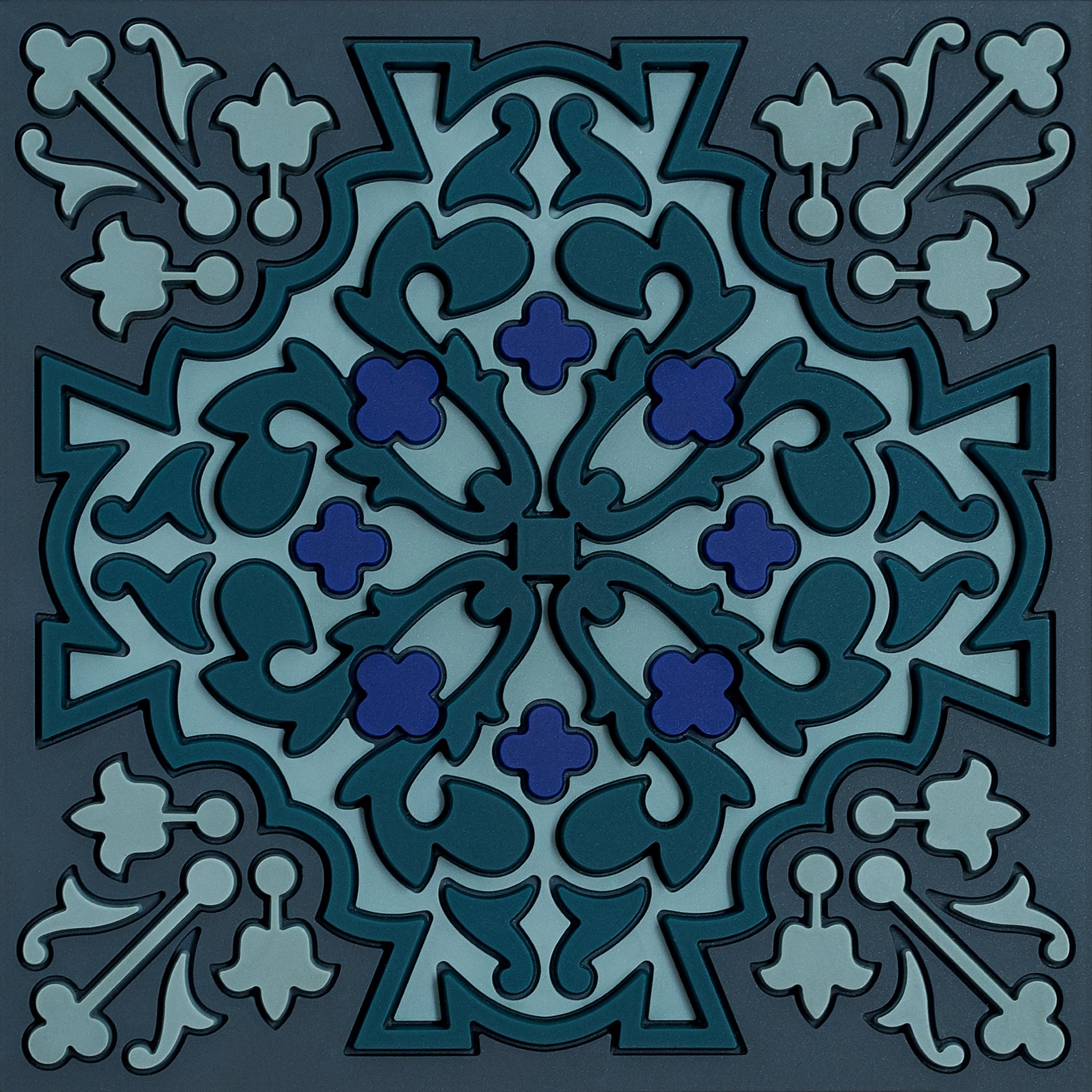 Images D'Orient Coaster Vagabonde Tricot Lin PVC 9x9cm 3.5x.3.5inches COA-990421