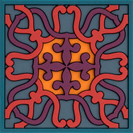 Images D'Orient Coaster Vagabonde Tulle Soie PVC 9x9cm 3.5x.3.5inches COA-990391