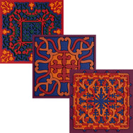 Images D'Orient Coaster Vagabonde Velours Combo of 6 PVC 9x9cm 3.5x.3.5inches COA-993316