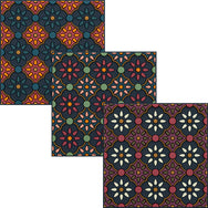 Images D'Orient Coaster Zahra Combo of 6 PVC 9x9cm 3.5x.3.5inches COA-993336
