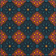 Images D'Orient Coaster Zahra Orange PVC 9x9cm 3.5x.3.5inches COA-990441