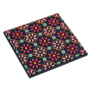 Images D'Orient Coaster Zahra Pink PVC 9x9cm 3.5x.3.5inches Perspective COA-990451