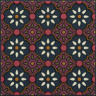 Images D'Orient Coaster Zahra White PVC 9x9cm 3.5x.3.5inches COA-990461