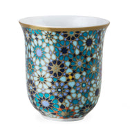 Images D'Orient Coffee Cup Porcelain Moucharabieh Blue 90ml Set of 6 POR-900016