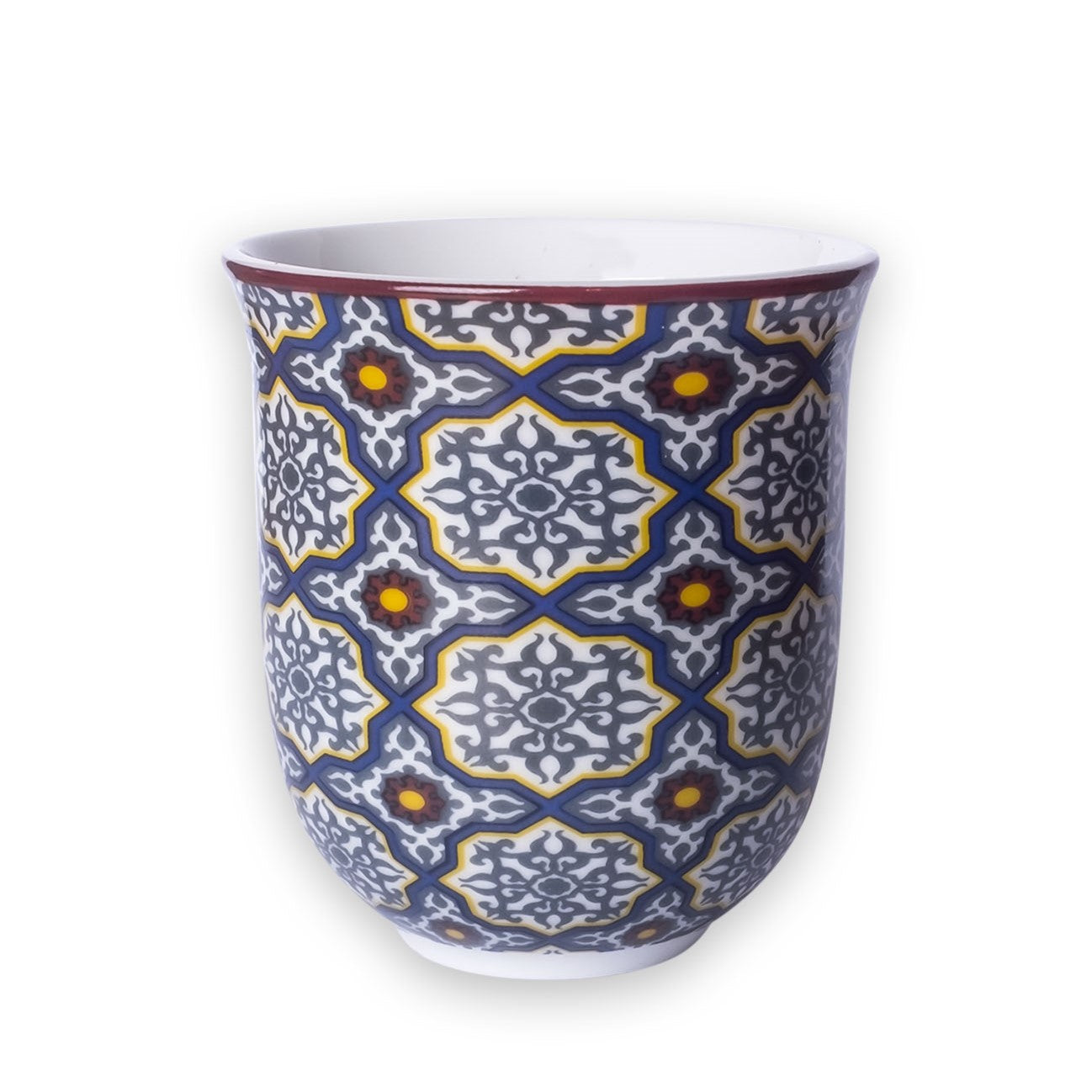 Images D'Orient Coffee Cup Porcelain Vagabonde Blue 90ml Set of 6 POR-900156