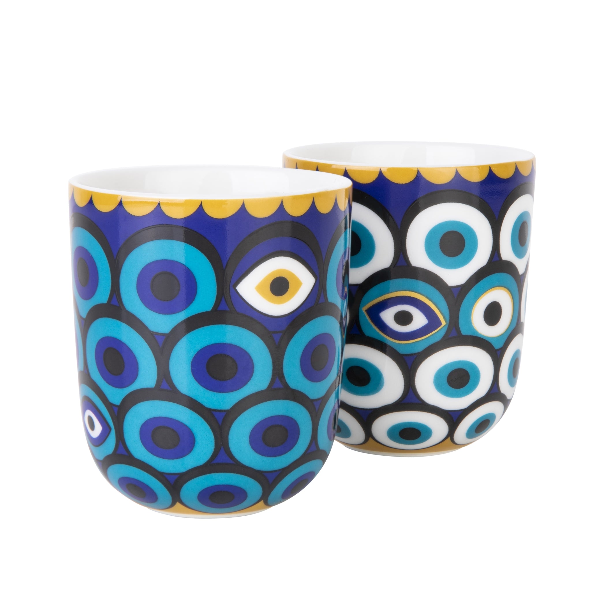 Images D'Orient Coffee Cup Porcelain Zarqa 90 ml Combo of 6 POR-900186