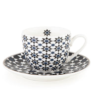 Images D'Orient Coffee Cup Saucer Kaokab 90 ml Set of 4 Porcelain POR-920024