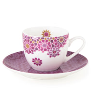 Images D'Orient Coffee Cup Saucer Moucharabieh Parme 90 ml Set of 4 Porcelain POR-920014