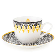 Images D'Orient Coffee Cup Saucer Safra 90 ml Set of 4 Porcelain POR-920064
