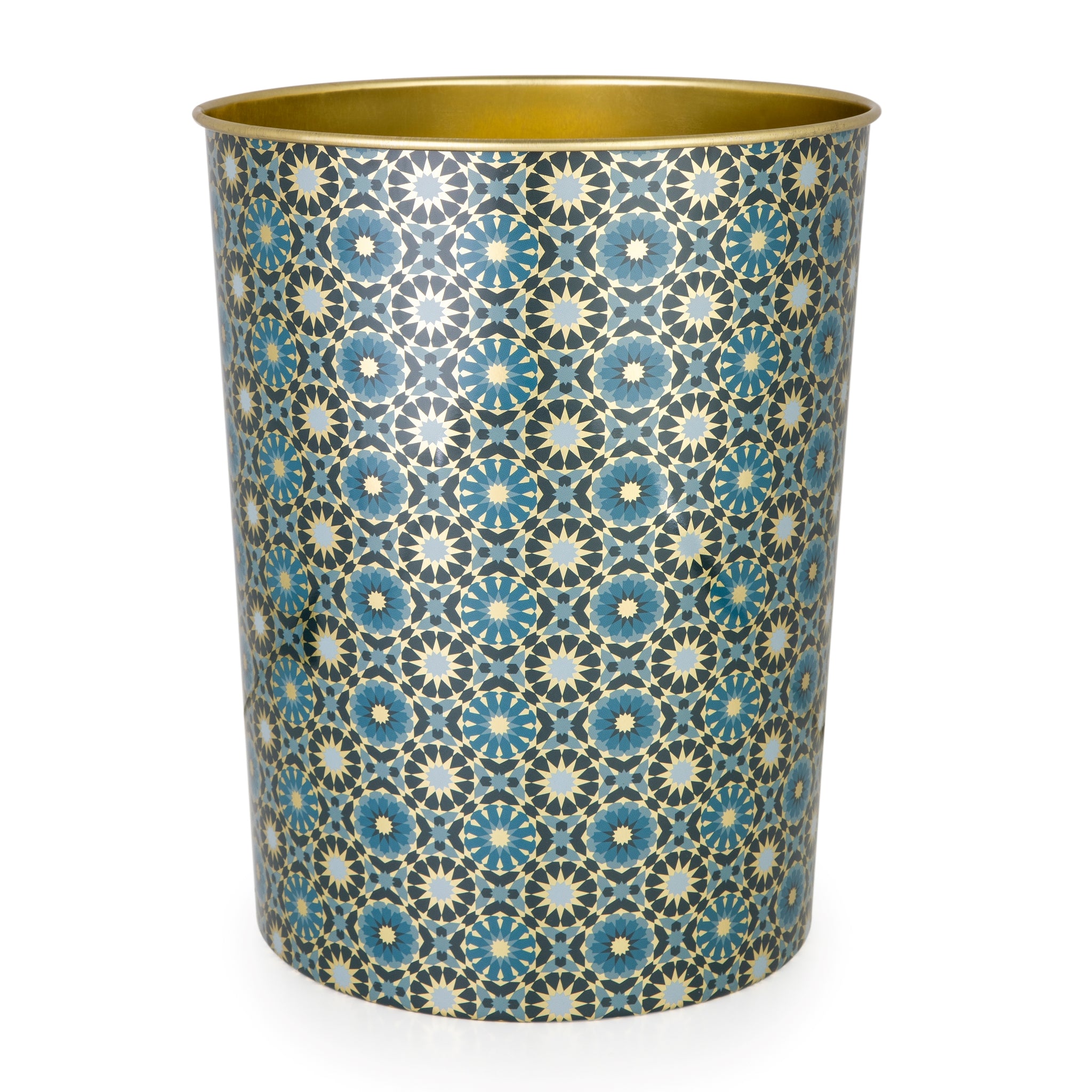 Images D'Orient Paper Bin Basket Andalusia tinplate 26x21cm 10.2x8.2inches TIN-261003