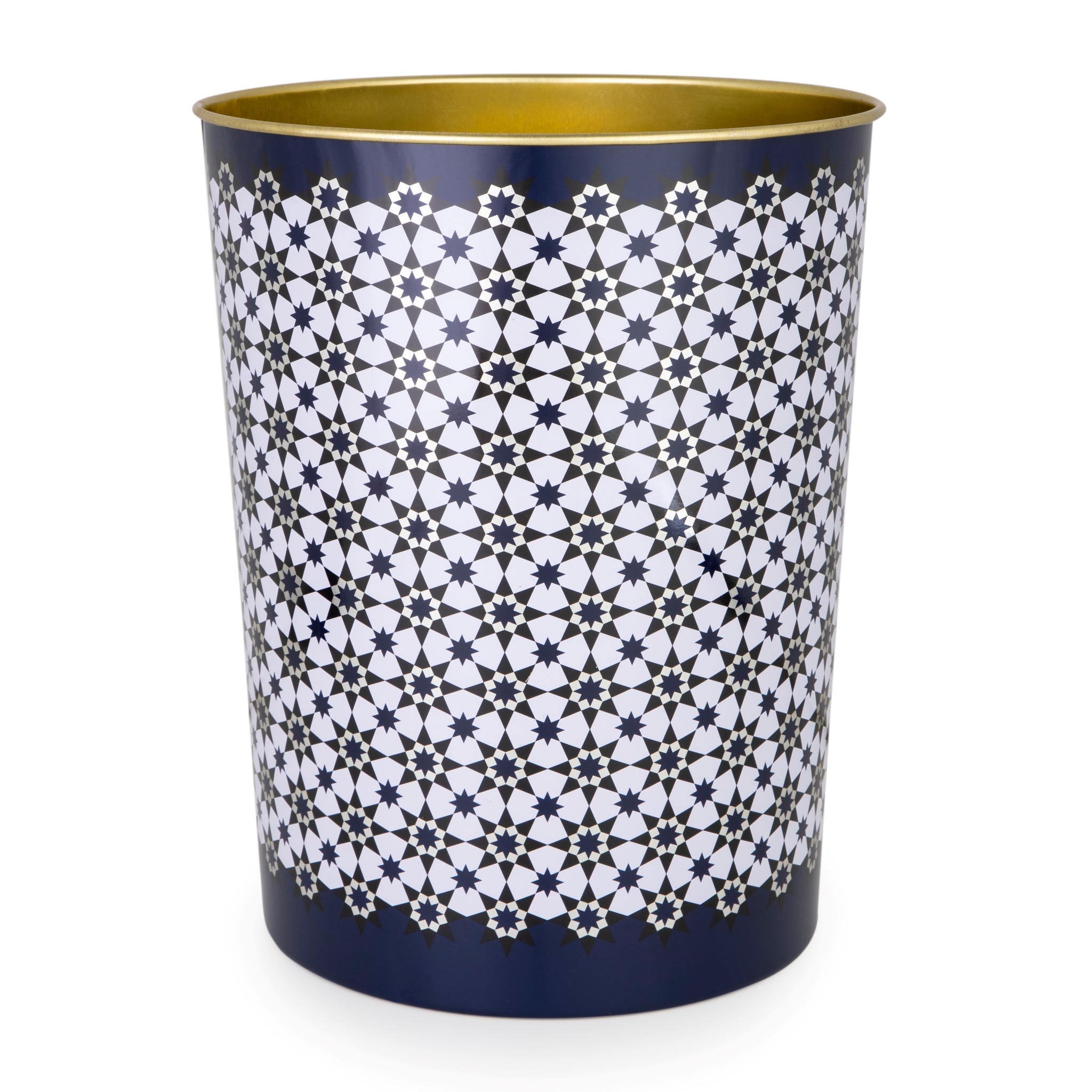 Images D'Orient Paper Bin Basket Kaokab tinplate 26x21cm 10.2x8.2inches TIN-261002