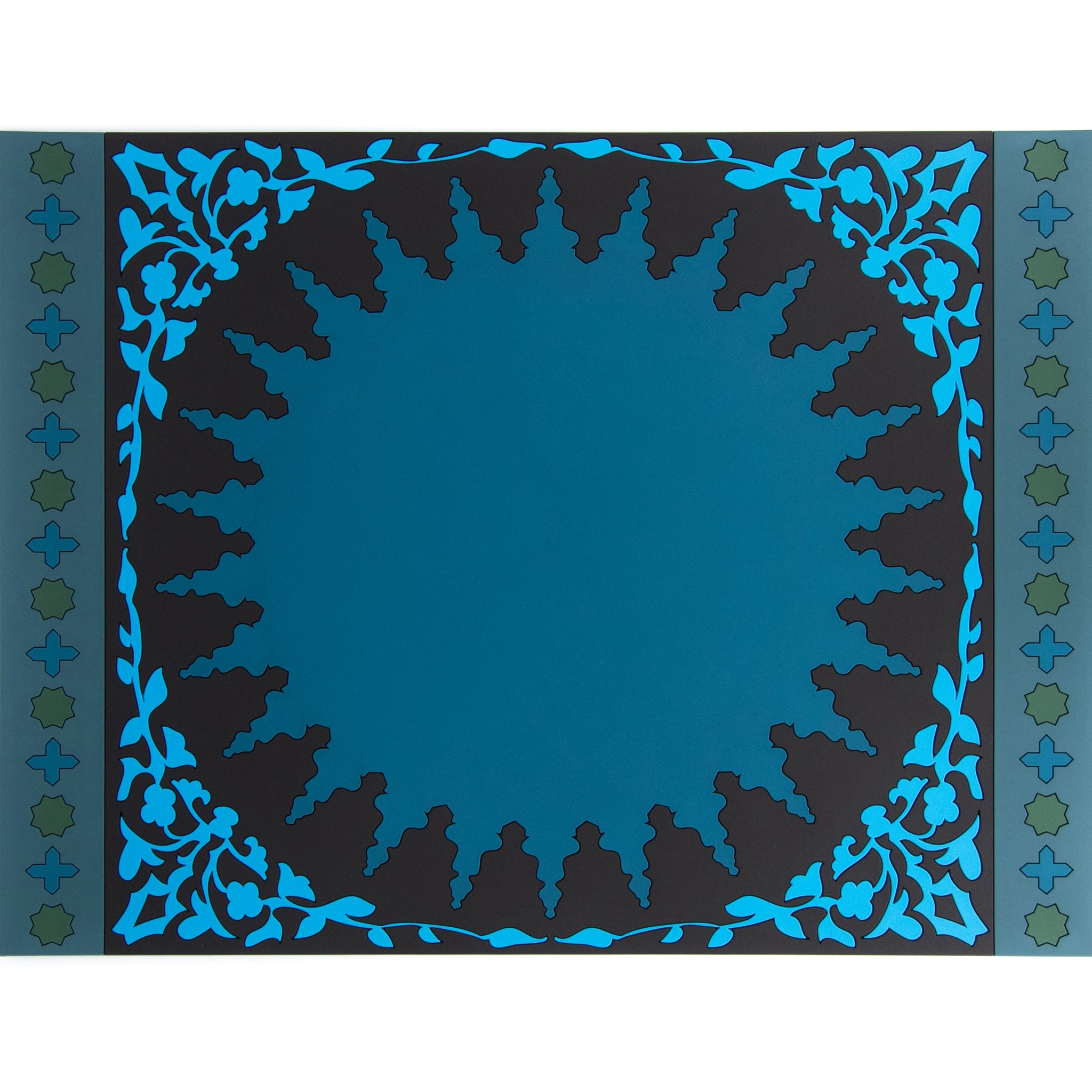 Images D'Orient Placemat Mosaic Blue Set of 2 PVC 42x33cm 16.5x13inches PLA-440062