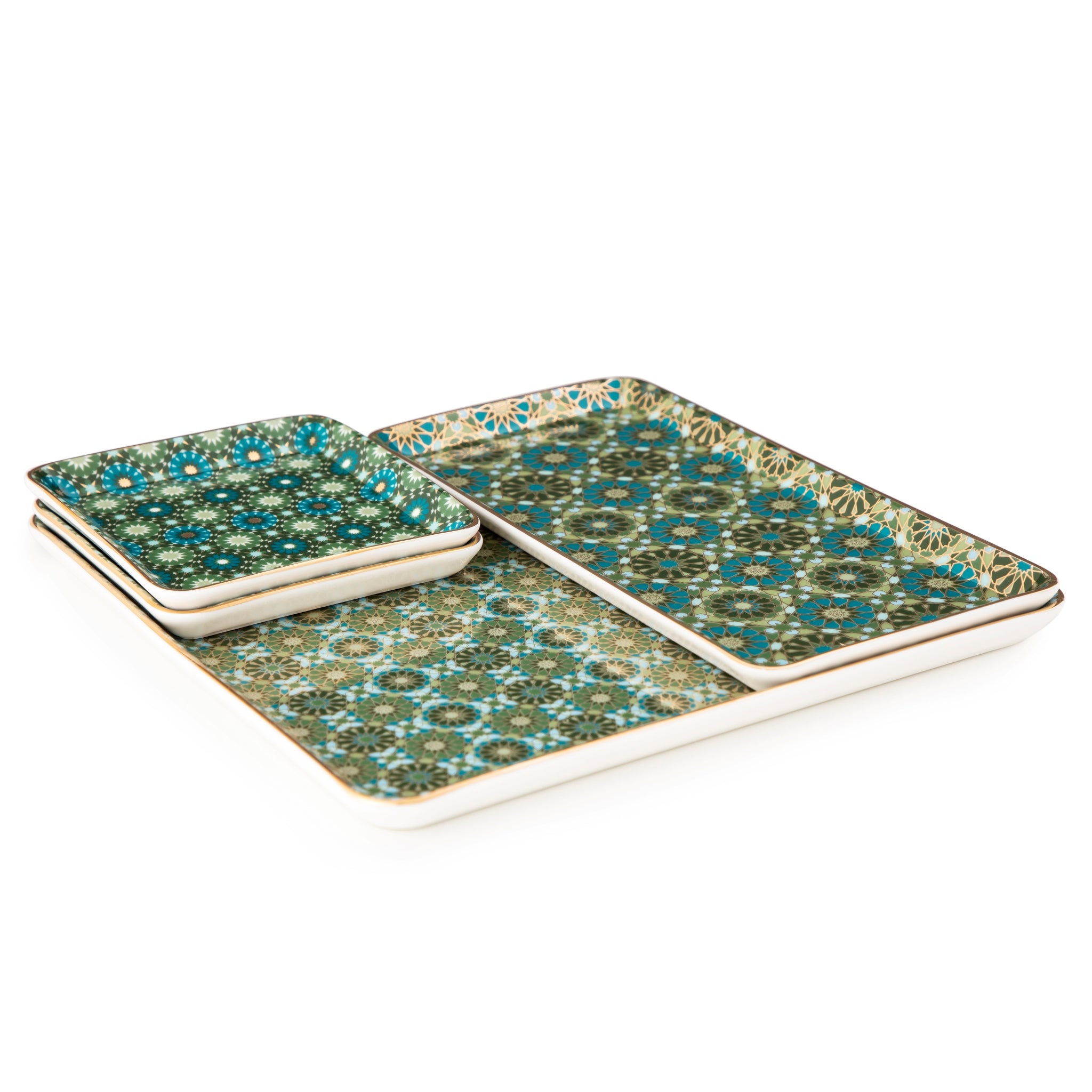 Images D'Orient Platter Andalusia Combo of 4 Perspective POR-440024