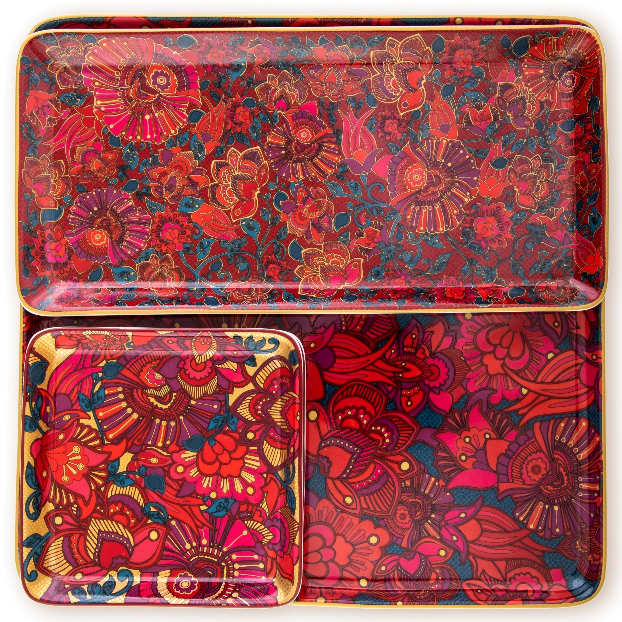 Images D'Orient Platter Kashmir Combo of 4 POR-440064