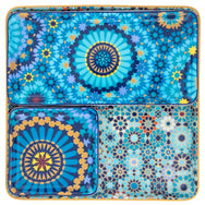 Images D'Orient Platter Moucharabieh Blue Combo of 4 POR-440044