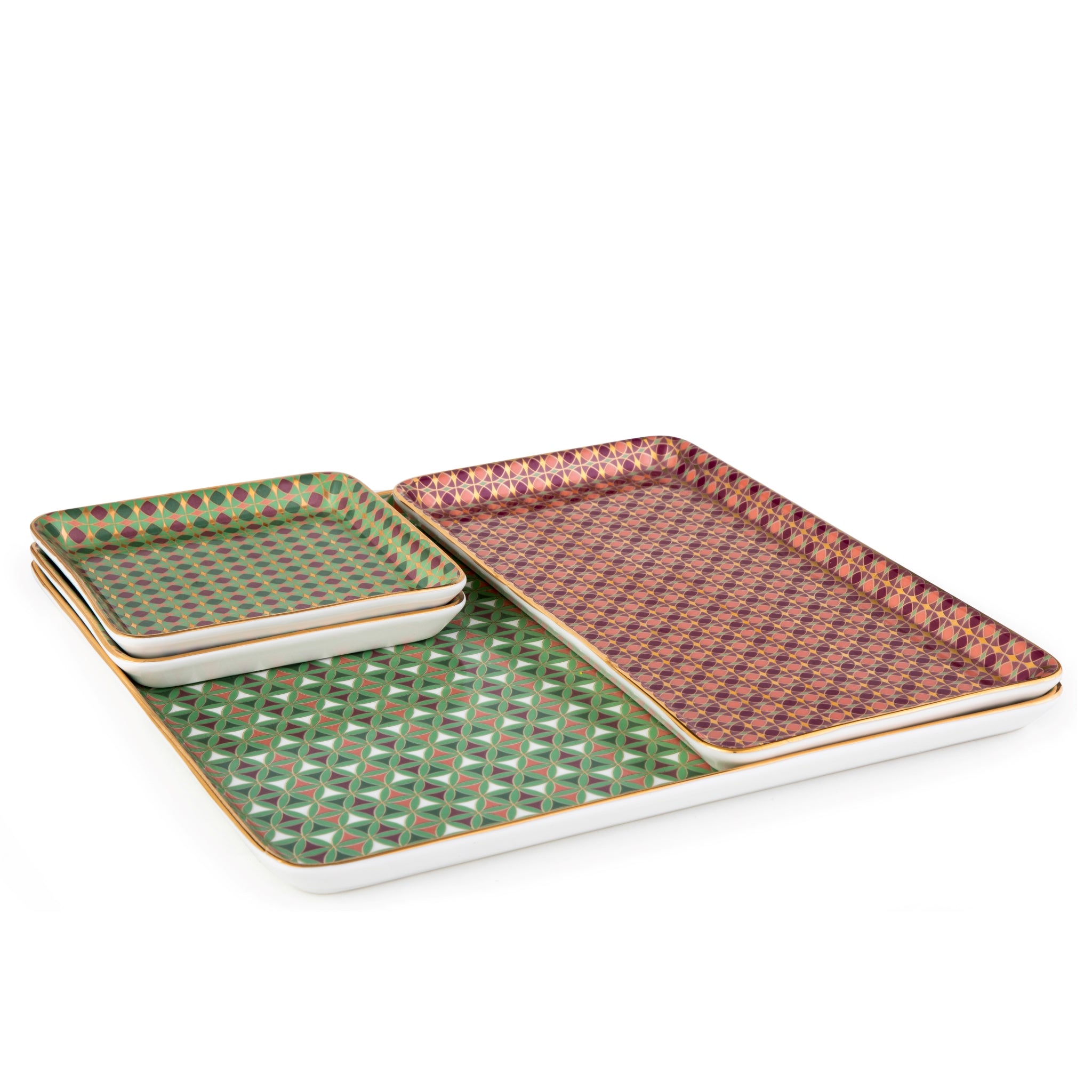 Images D'Orient Platter Opera Combo of 4 Perspective POR-440054