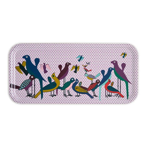 Images D'Orient Rectangular Tray Birds Of Paradise 32 x 15 cm TRA-332103