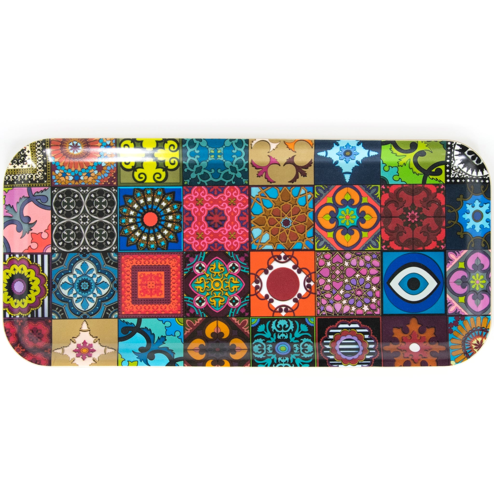 Images D'Orient Rectangular Tray Patchwork 32 x 15 cm TRA-332105