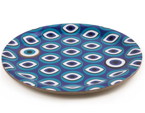 Images D'Orient Round Mini Tray Zarqa 11cm 4.3inches Veneer Side COA-111031