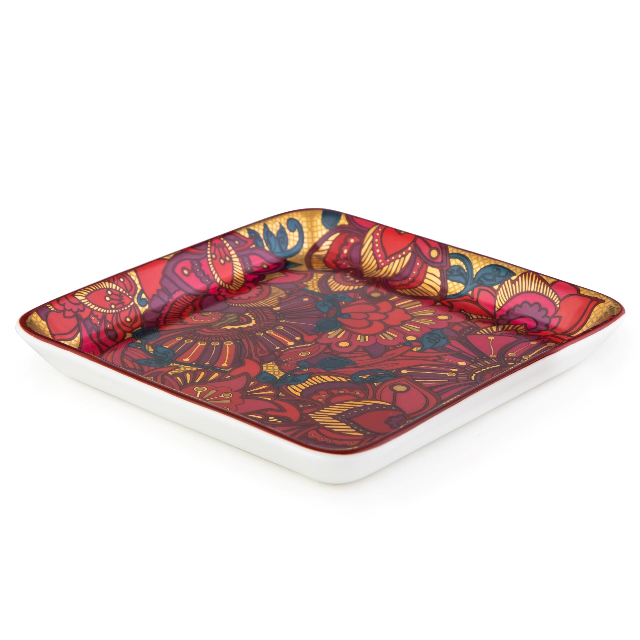 Images D'Orient Square Platter Small Kashmir 11.5 cm Perspective POR-115006