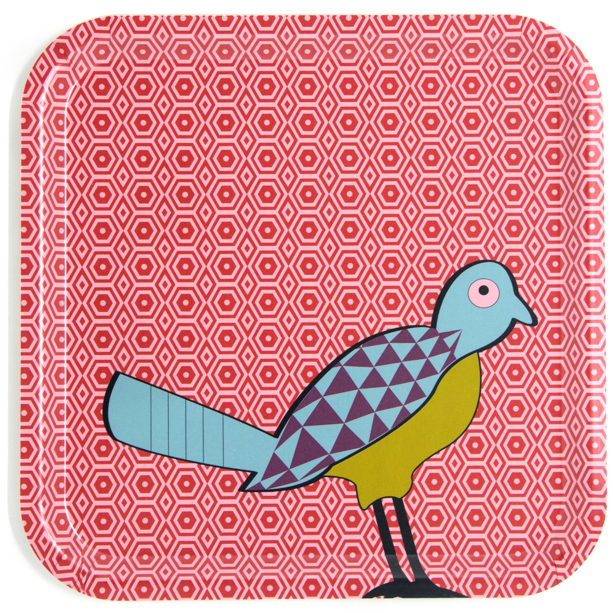 Images D'Orient Square Tray Birds Of Paradise 32 cm TRA-320081