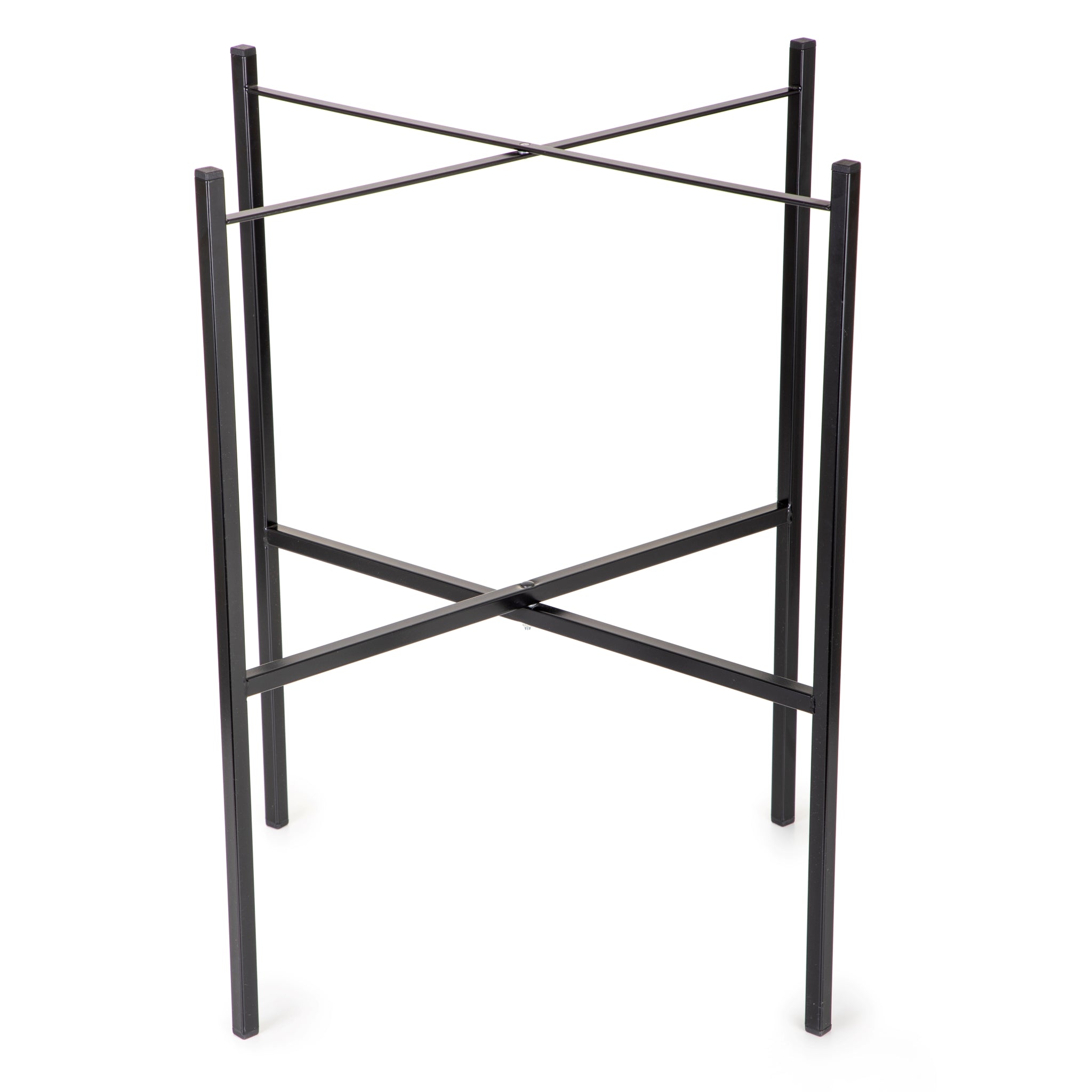 Images D'Orient Table Stand Black Steel 64 x 53 cm TRA-660011
