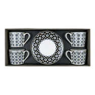 Images D'Orient Teacup Saucer Kaokab Set of 4 Porcelain In Box POR-343224