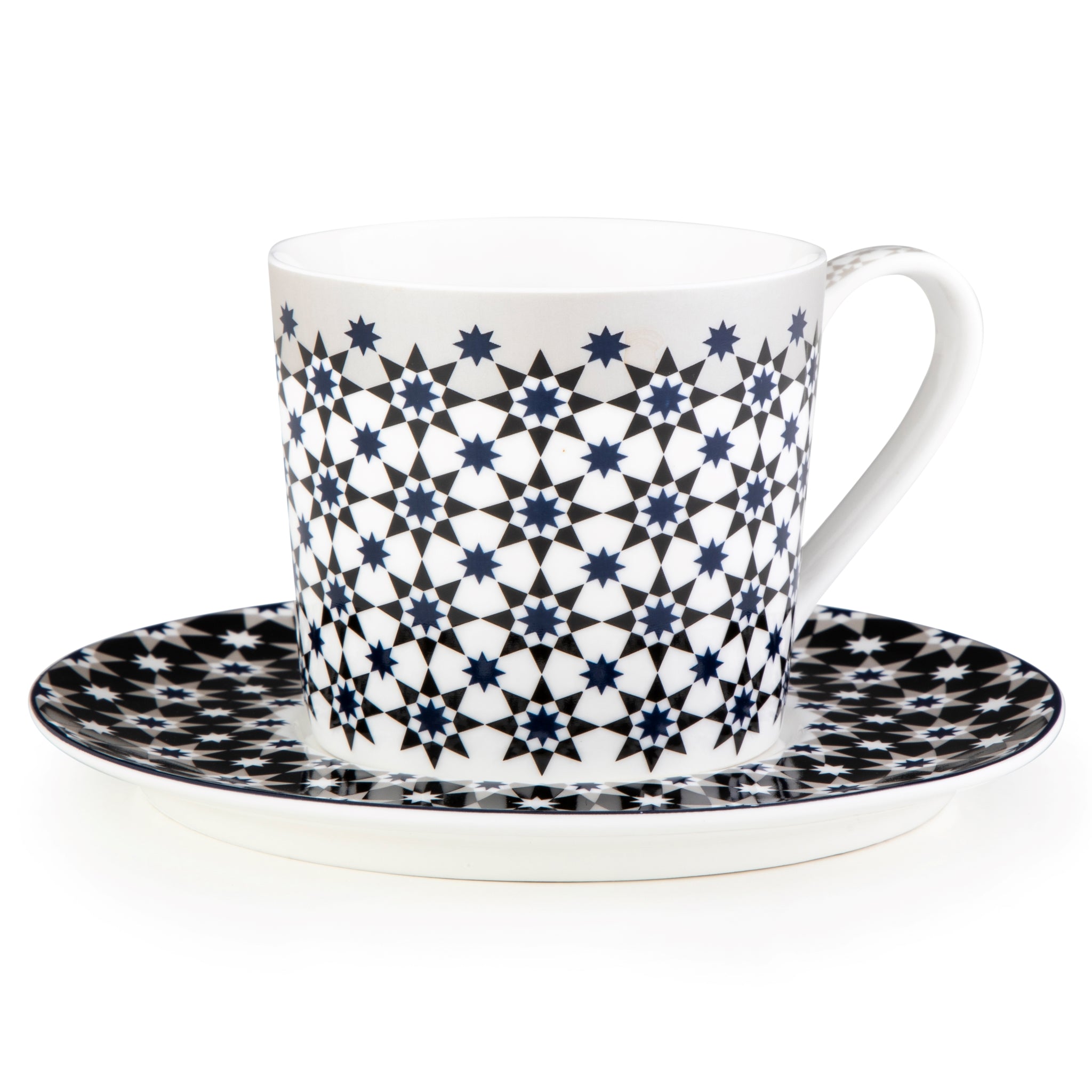 Images D'Orient Teacup Saucer Kaokab Set of 4 Porcelain POR-343224