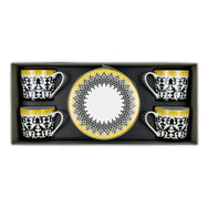 Images D'Orient Teacup Saucer Safra Set of 4 Porcelain In Box POR-303224