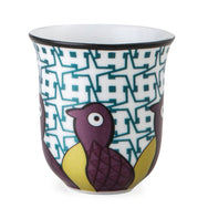 Images D'Orient Tin Box with 2 Coffee Cups Porcelain Birds Of Paradise 90 ml Cups POR-902062