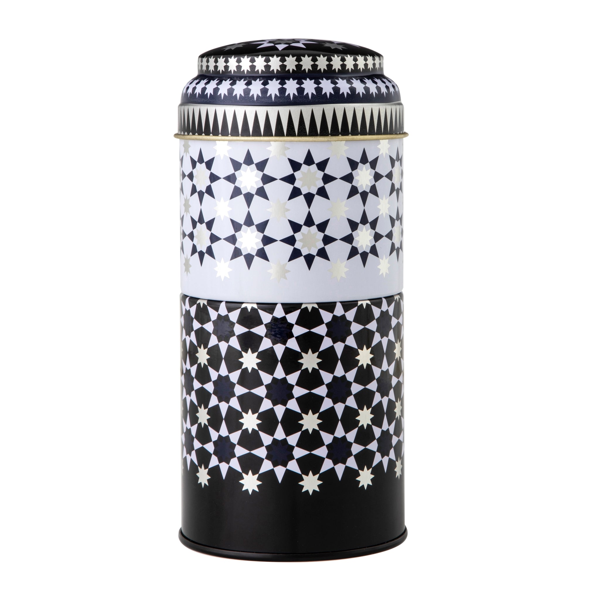 Images D'Orient Tin Box with 2 Coffee Cups Porcelain Kaokab 90 ml Tin POR-902072