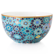 Images D'Orient Tin Box with Straight MUG Bowl Moucharabieh Blue Bowl POR-232012