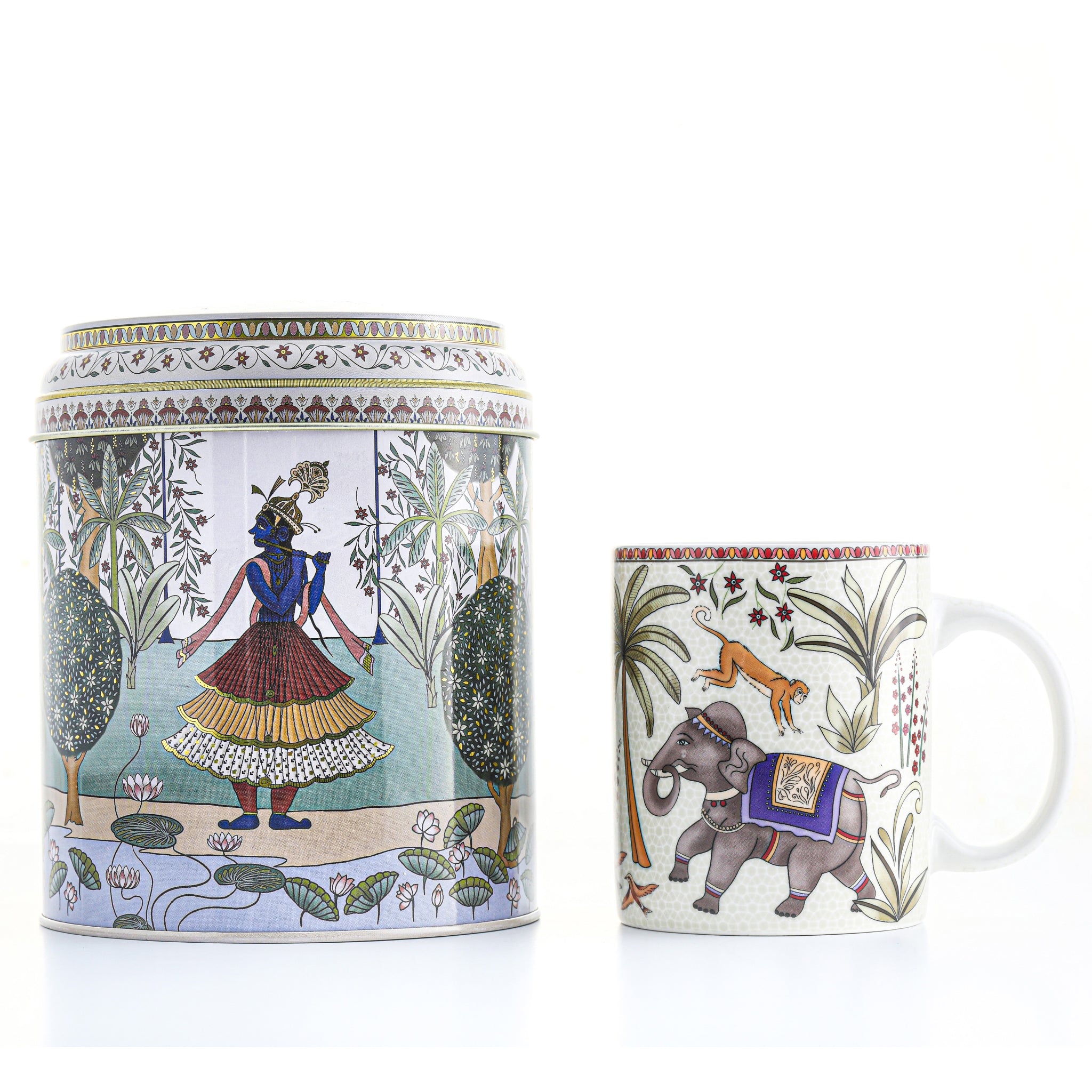 Images D'Orient Tin Box with Straight MUG Jangala POR-232101