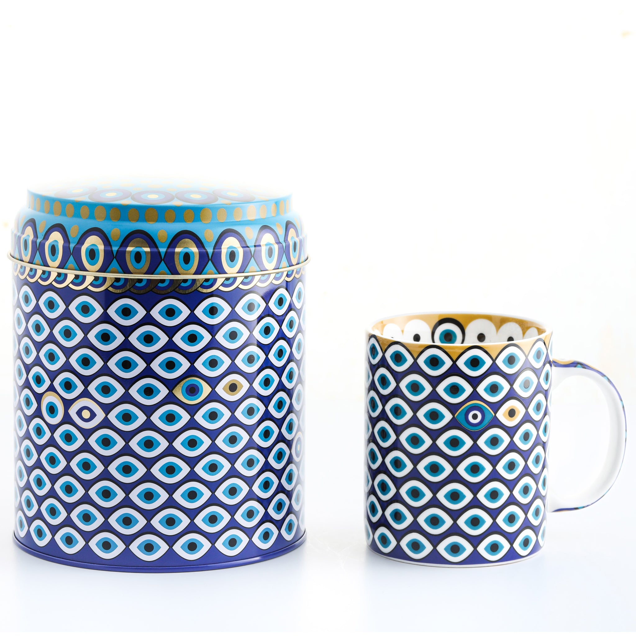 Images D'Orient Tin Box with Straight MUG Zarqa POR-232121