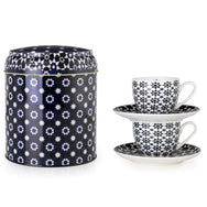 Images D'Orient Tin box with 2 Coffee Cups Saucer Kaokab 90 ml POR-922022