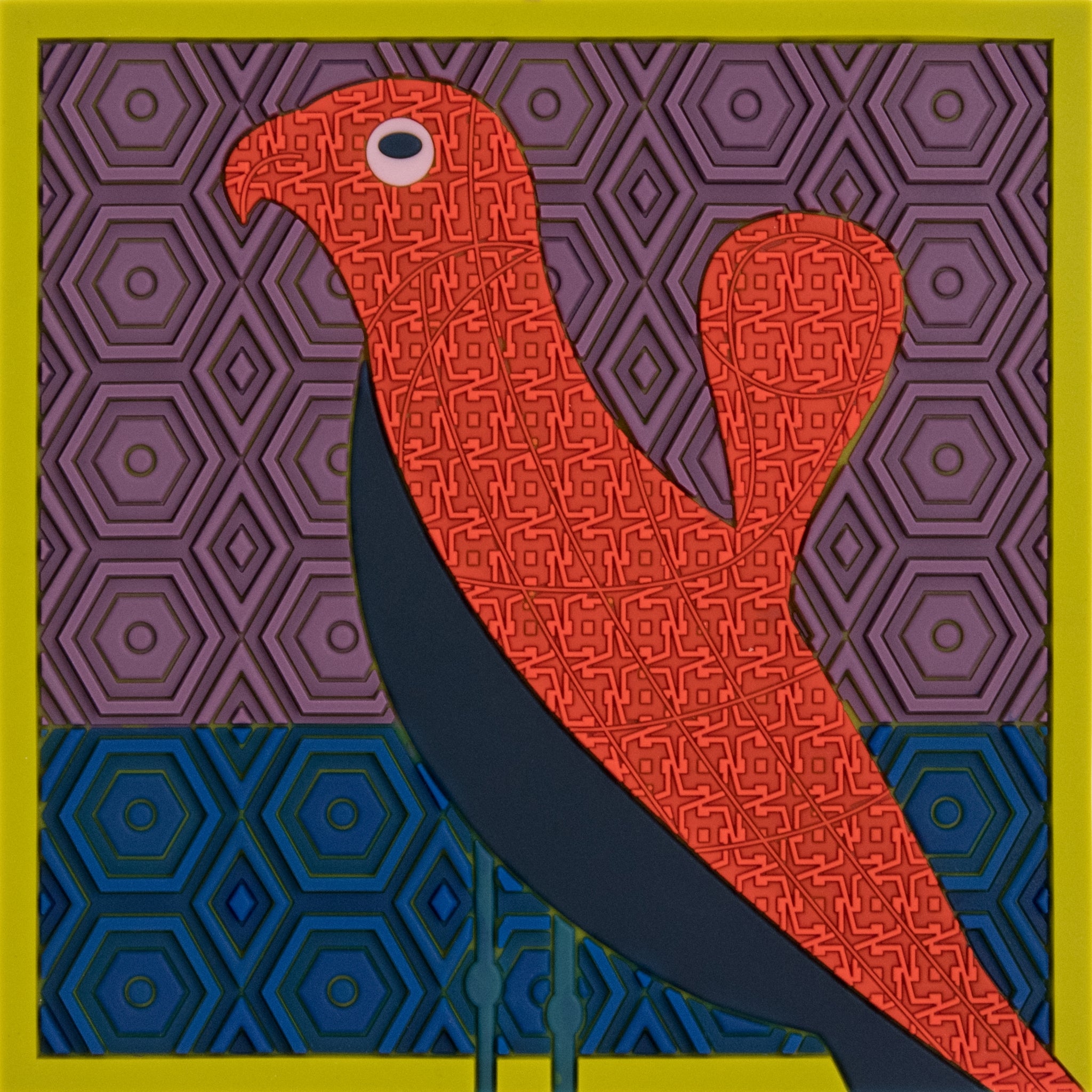 Images D'Orient Trivet Birds Of Paradise Silicone 18x18cm 7x7inches TSE-180251