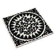 Images D'Orient Trivet Mosaic Black White Silicone 18x18cm 7x7inches Perspective TSE-182041