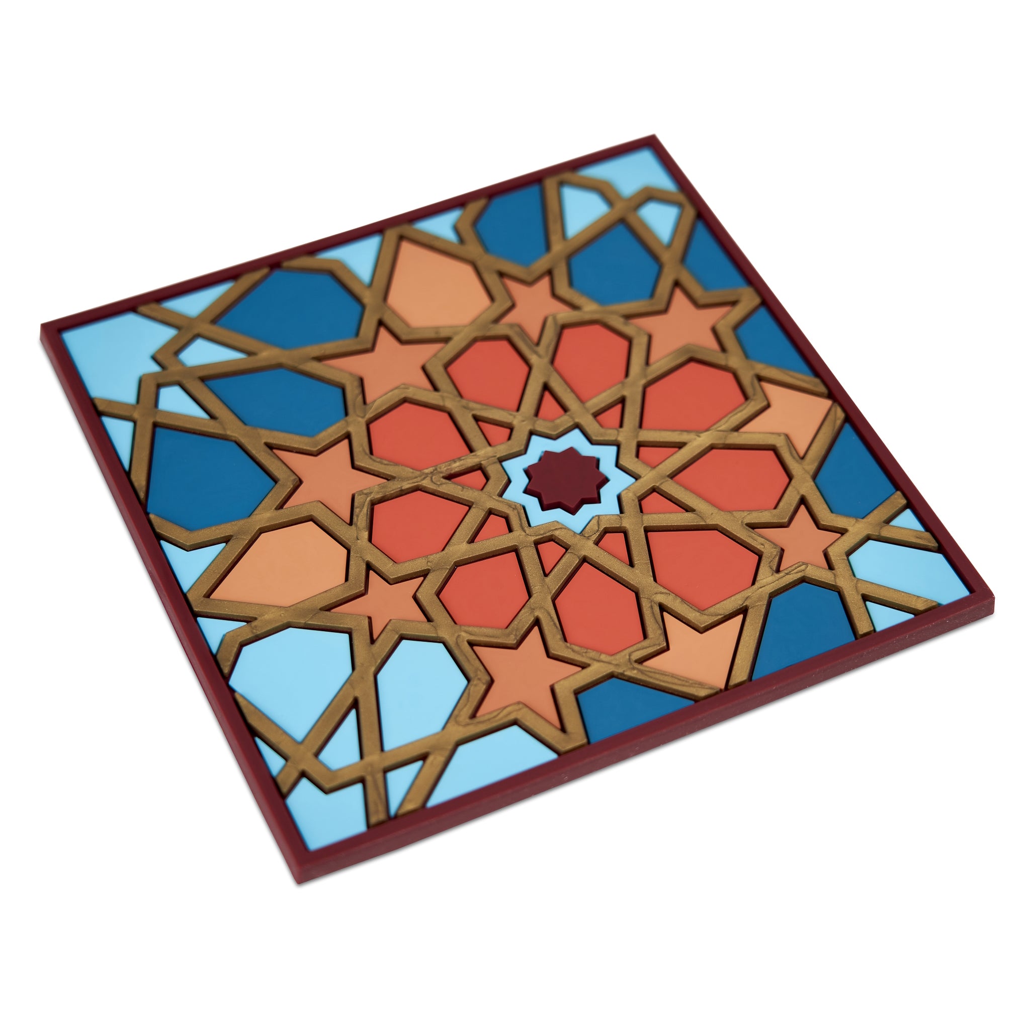 Images D'Orient Trivet Moucharabieh Silicone 18x18cm 7x7inches Perspective TSE-180011