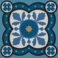 Images D'Orient Trivet Sejjadeh Azur Silicone 18x18cm 7x7inches TSE-180171