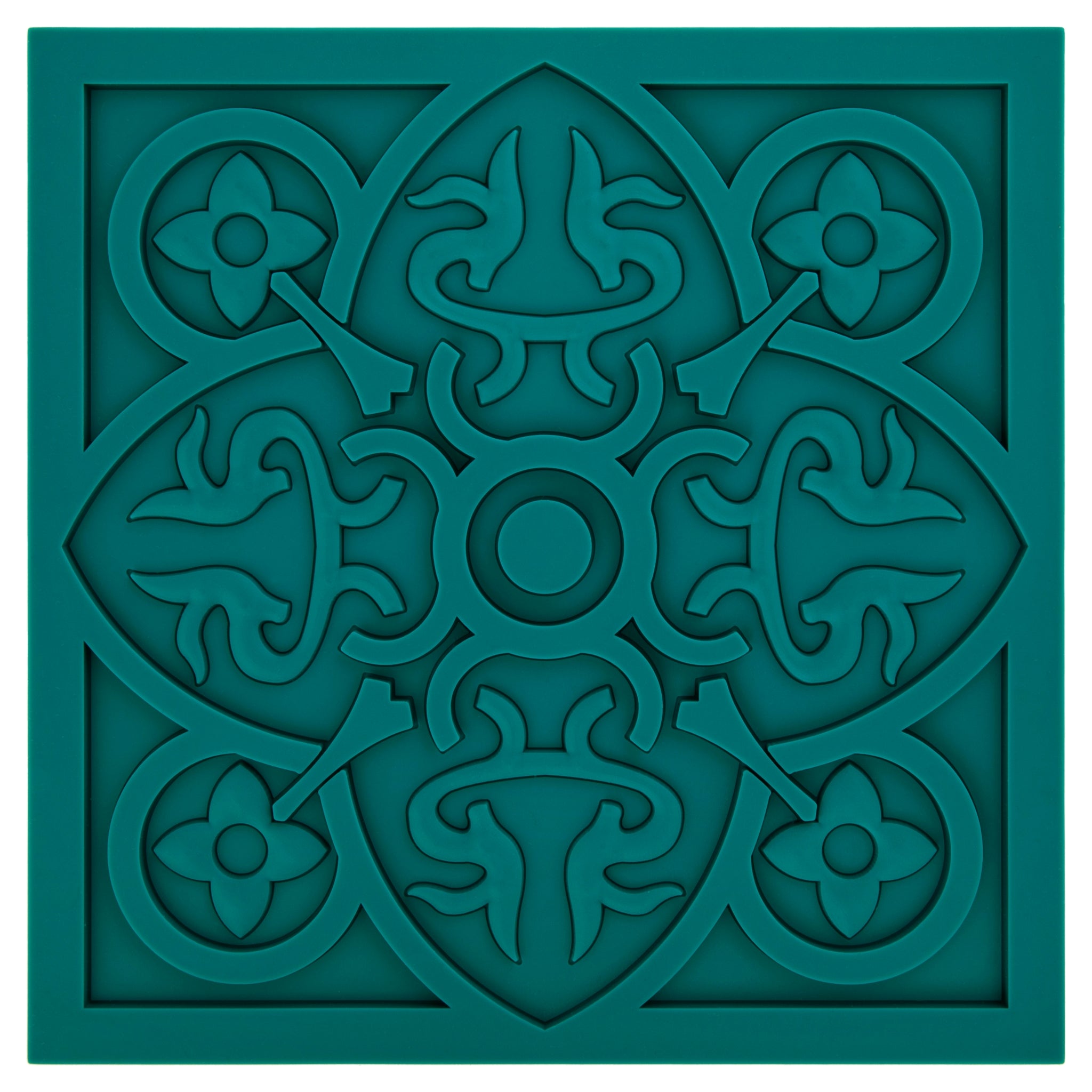Images D'Orient Trivet Urban 01 Teal Silicone 18x18cm 7x7inches TSE-100071