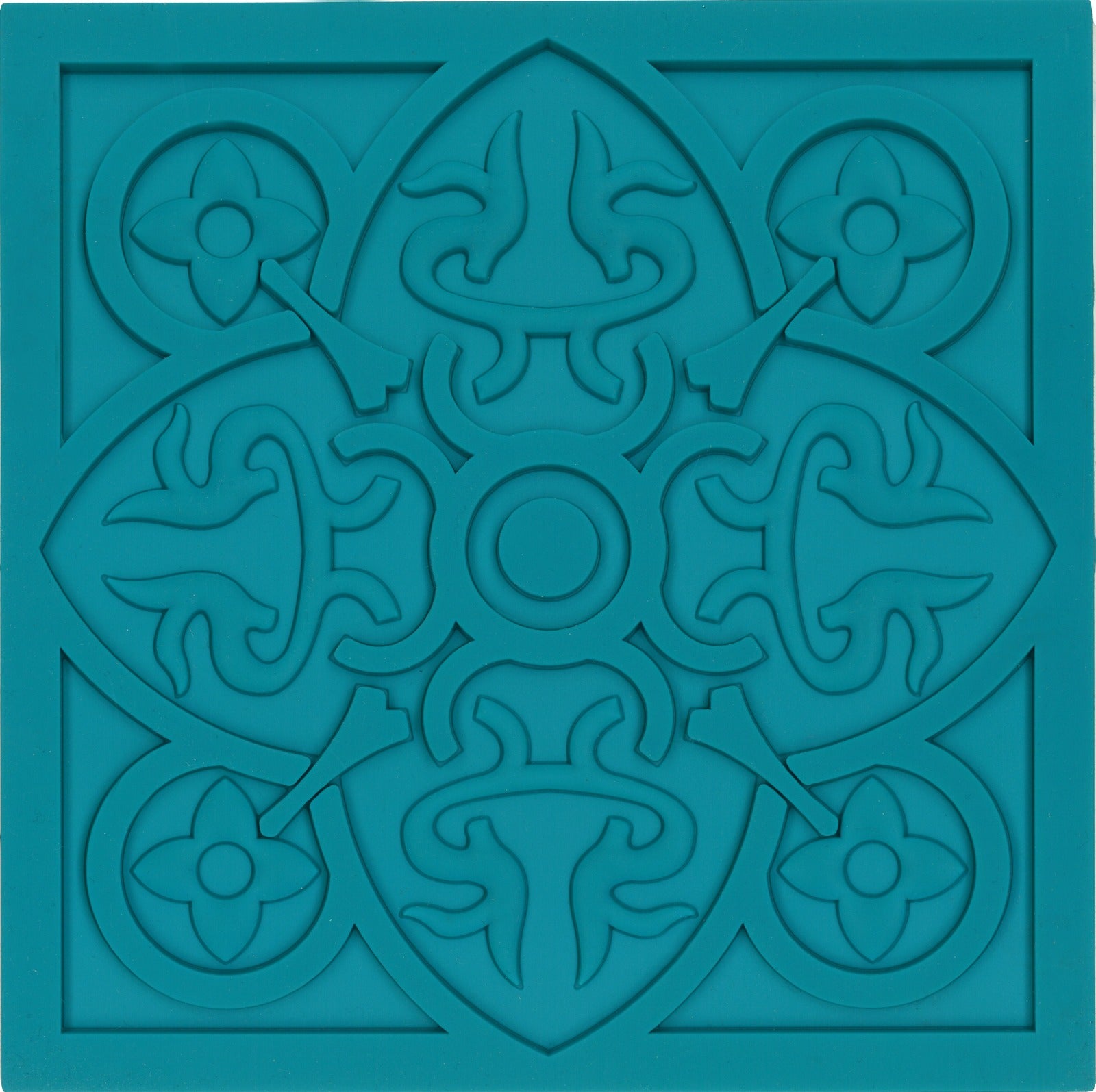 Images D'Orient Trivet Urban 01 Turquoise Silicone 18x18cm 7x7inches TSE-100181