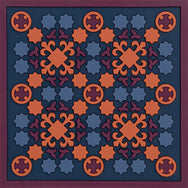 Images D'Orient Trivet Vagabonde Broderie Soie Silicone 18x18cm 7x7inches TSE-182161