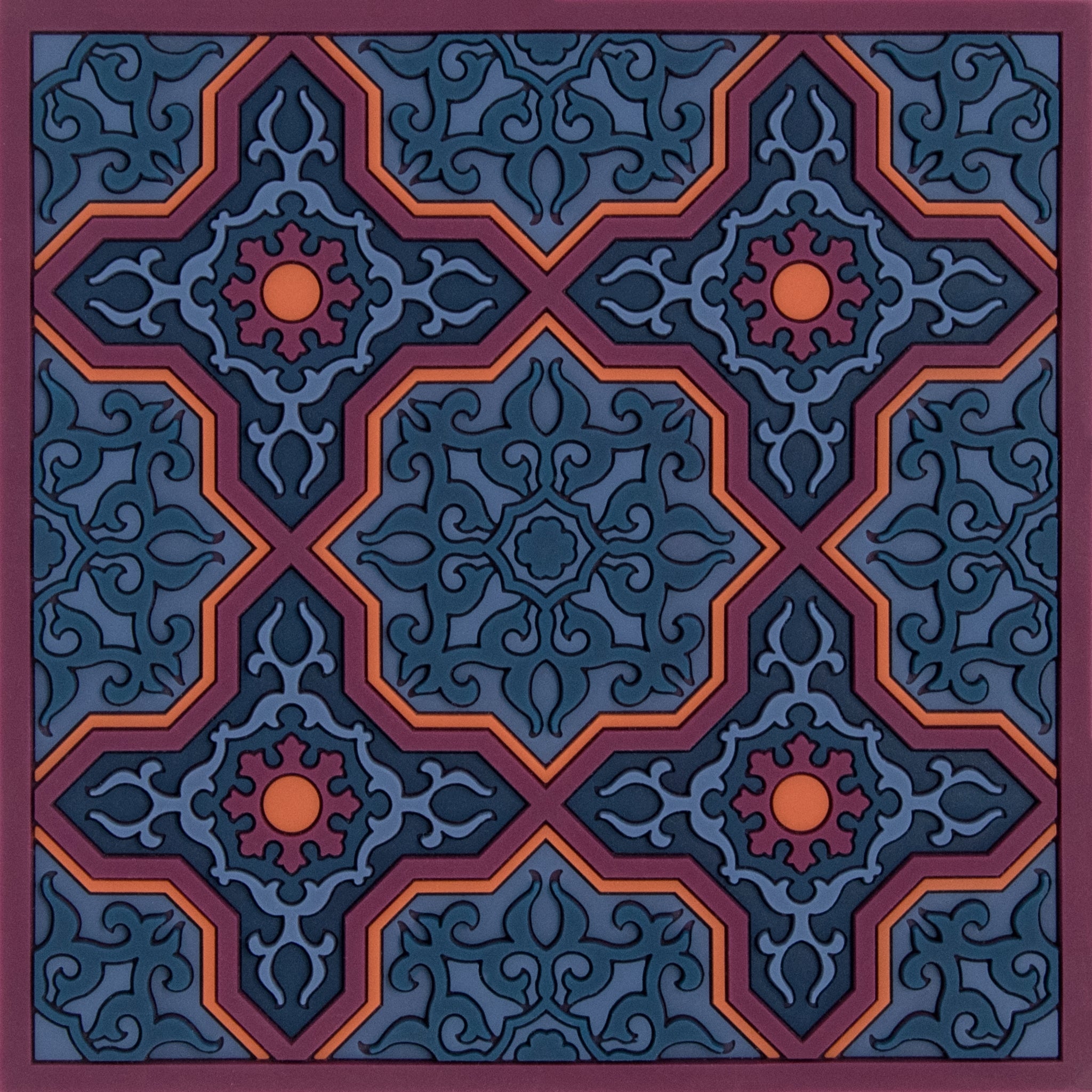 Images D'Orient Trivet Vagabonde Dentelle Soie Silicone 18x18cm 7x7inches TSE-182151