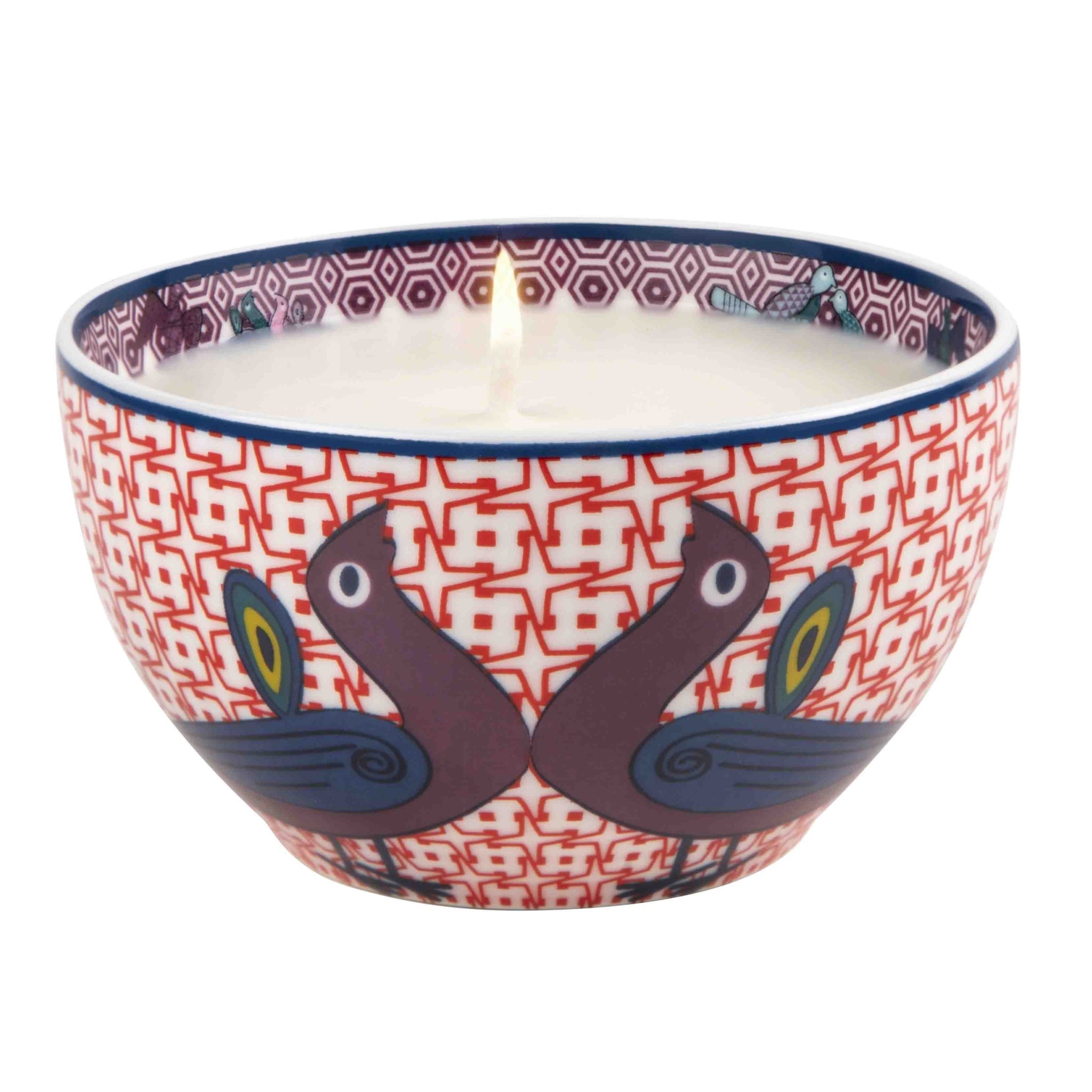 Images D'Orient candle Bowl Birds Of Paradise red jasmine scent BOU-950221J